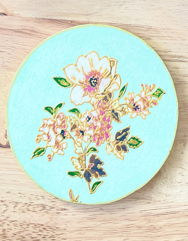Green Floral Bouquet-2 Wall Plate