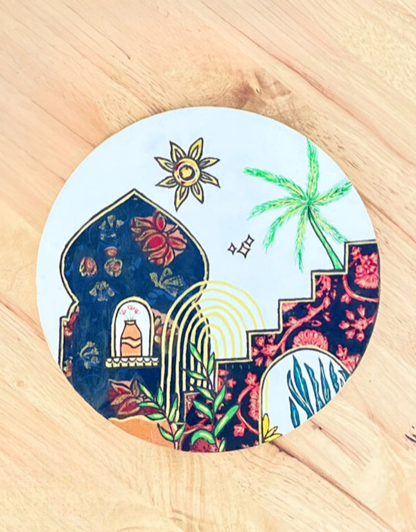White Arabic Theme-2 Wall Plate