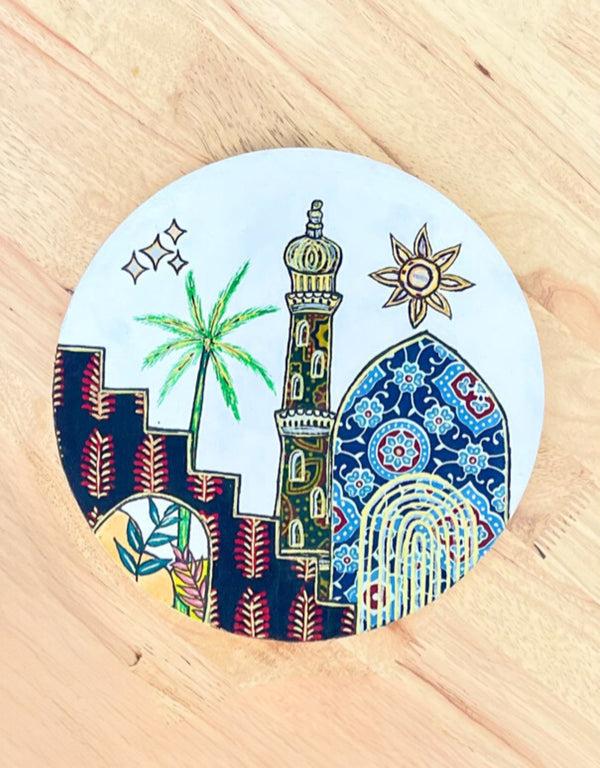 White Arabic Theme-1 Wall Plate
