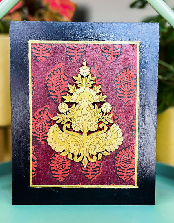 Ethnic Gold - Red Bagh Wall Art